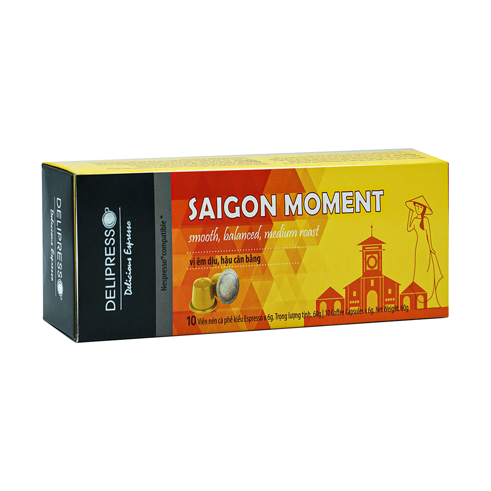 Cà phê Delipresso Saigon Moment 10 viên 6g