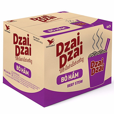 Mì Dzai Dzai Bò Rau Thơm Thùng 24 Ly