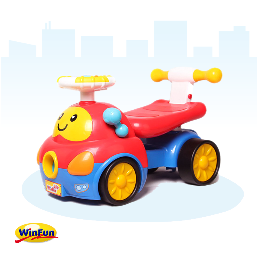 Xe tập bám tập đi, chòi chân bắn bóng có đèn nhạc Winfun 0818