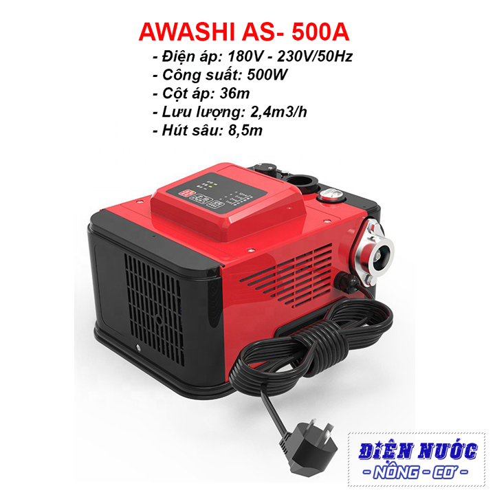 MÁY BƠM NƯỚC TĂNG ÁP AWASHI AS-500A/500W
