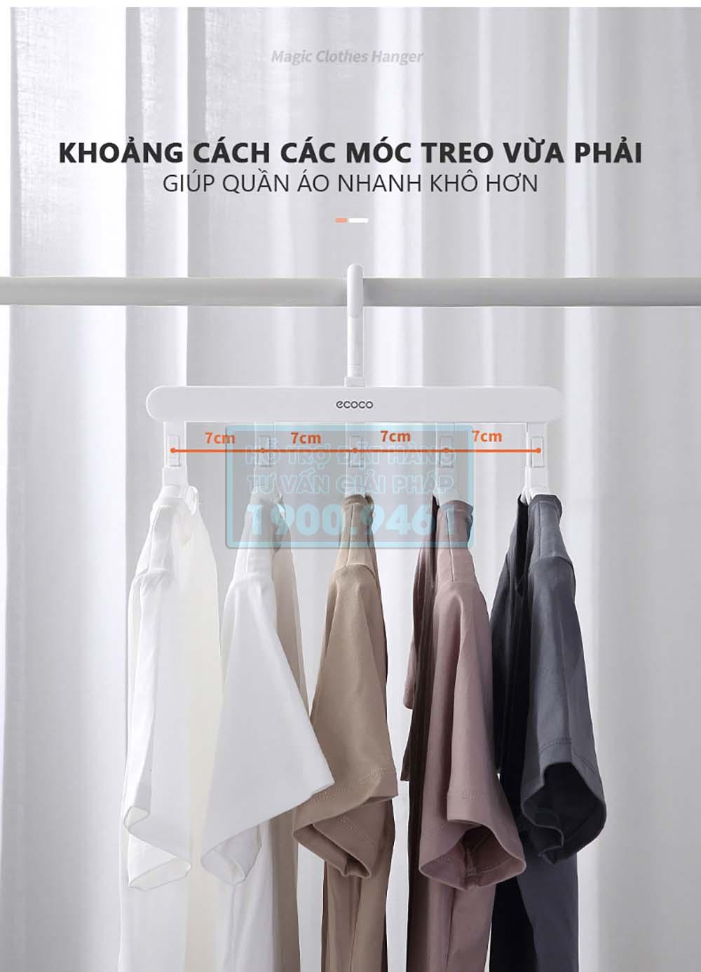 MÓC TREO QUẦN ÁO 5IN1 ECOCO E9343