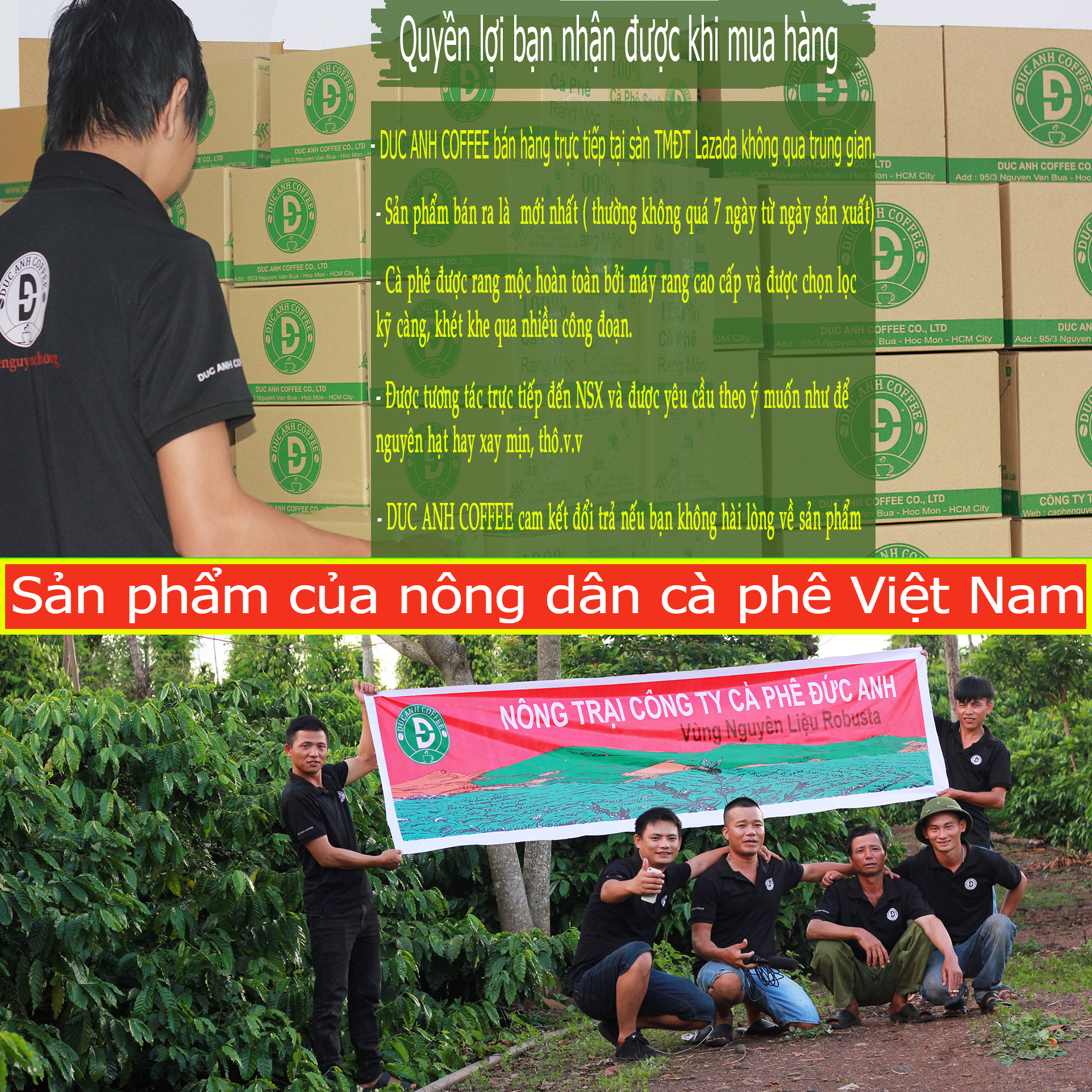 Cà Phê Đức Anh Robusta 1kg