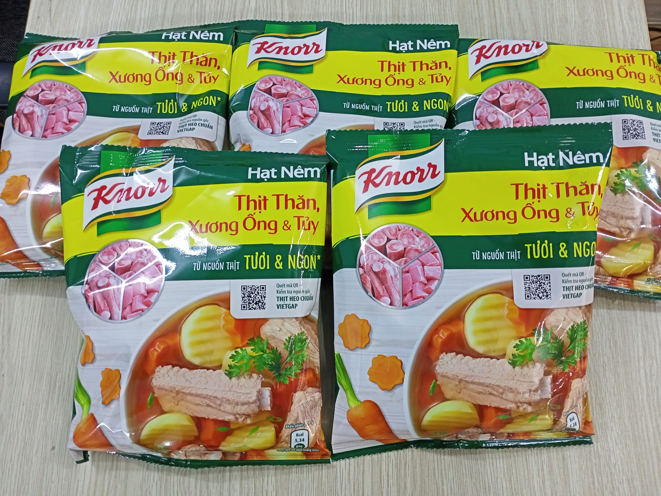 Hạt Nêm Knorr Thịt Thăn Xương Ống Và Tủy 400g combo 5 gói