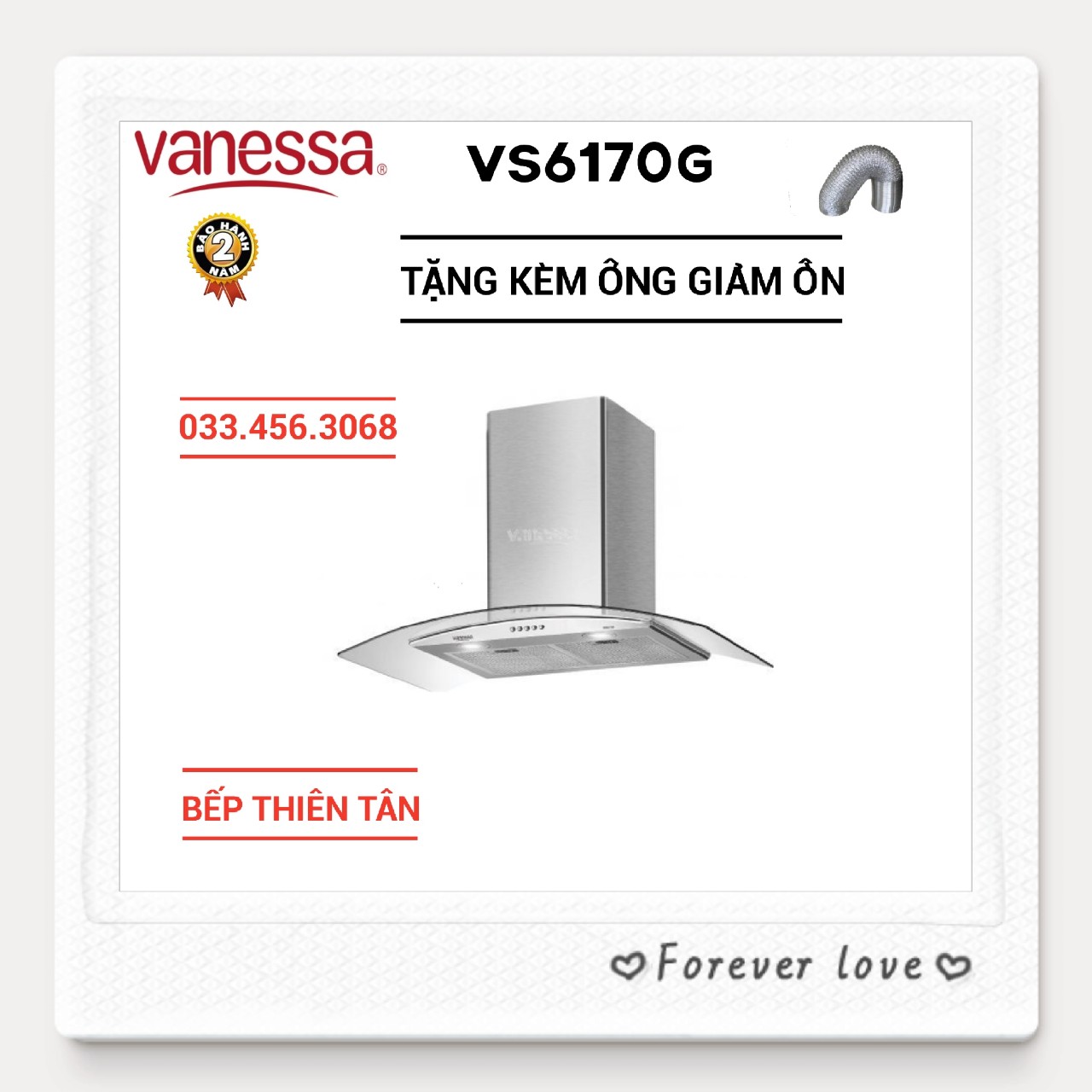 Máy hút mùi kính cong Vanessa VS6170G