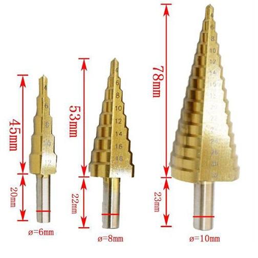 BỘ 3 MŨI KHOAN CHÓP NÓN TOTAL TACSD2031