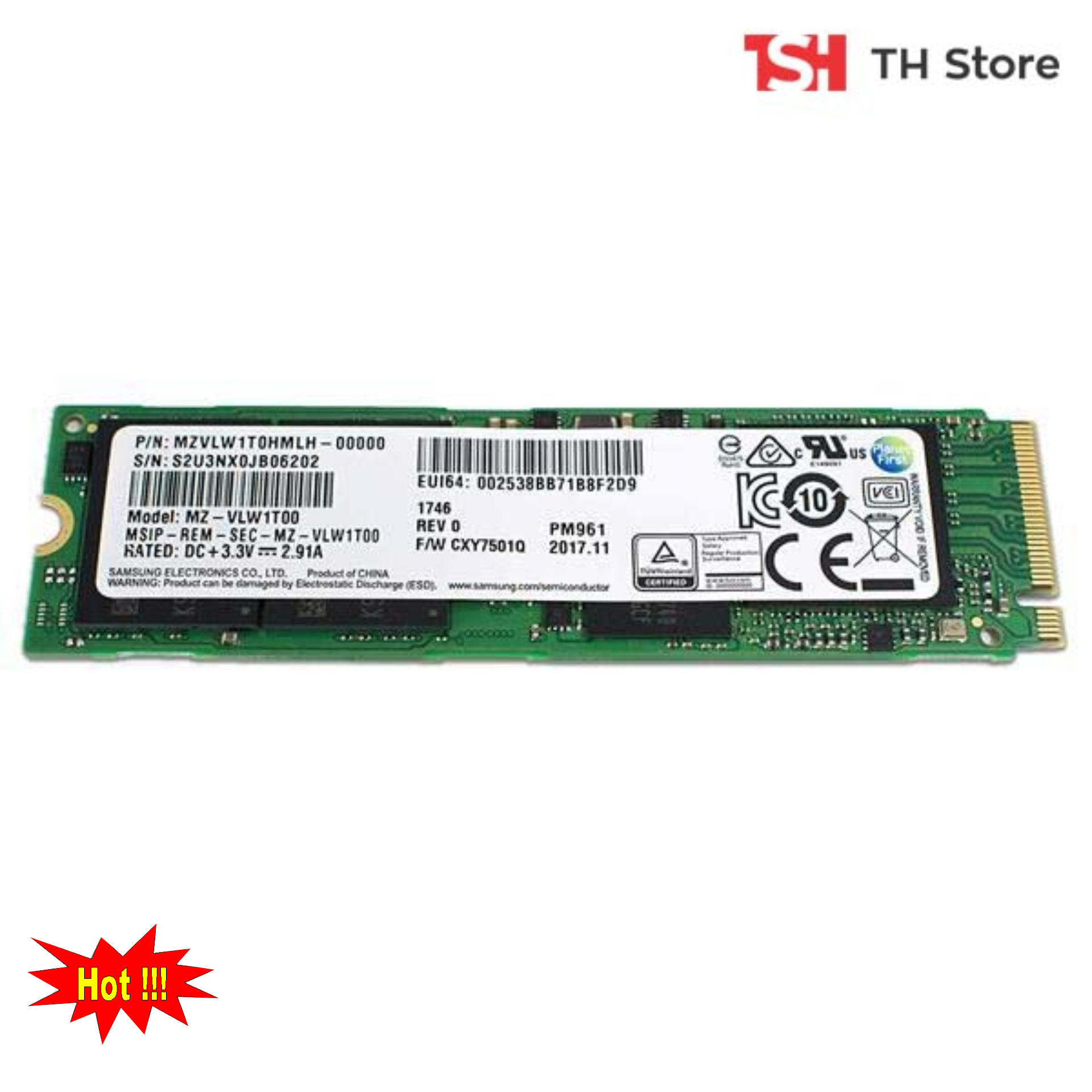 Ổ cứng SSD Samsung 256GB NVMe PM961 M.2 PCIe Gen3 x4