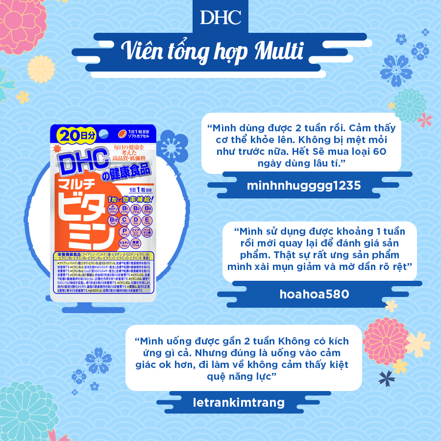 Viên uống Vitamin B -Mix DHC - 30 ngày