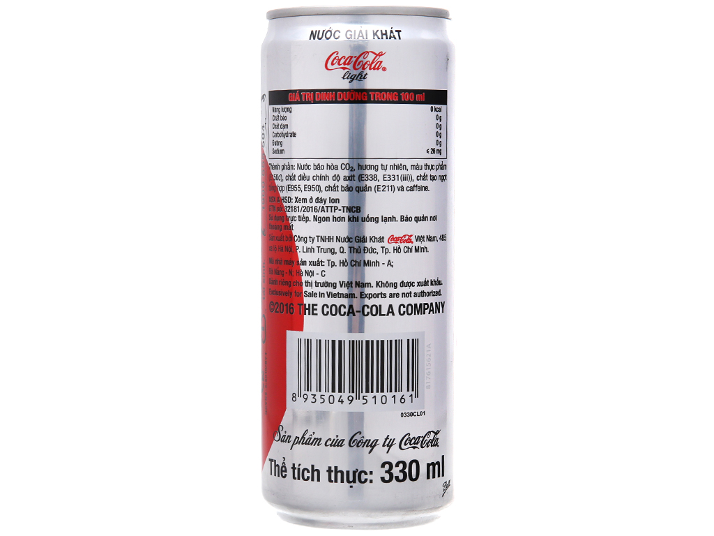 Nước ngọt Coca Cola Light 330ml 6 lon