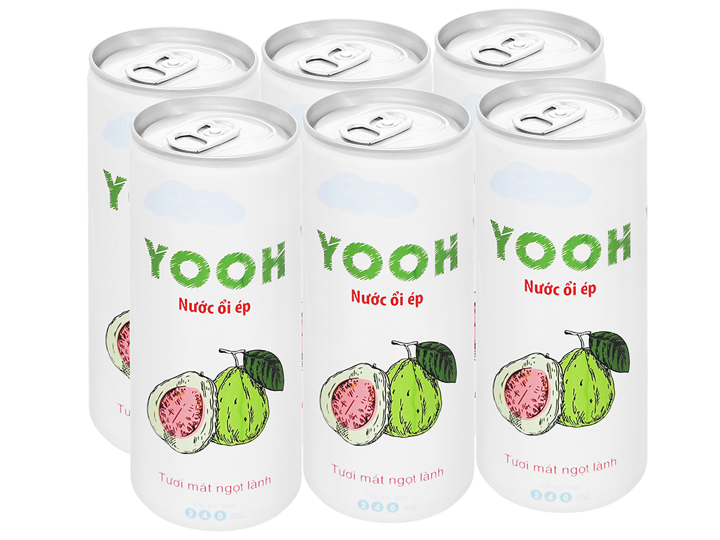 Nước ép ổi Yooh 240ml lốc 6 lon
