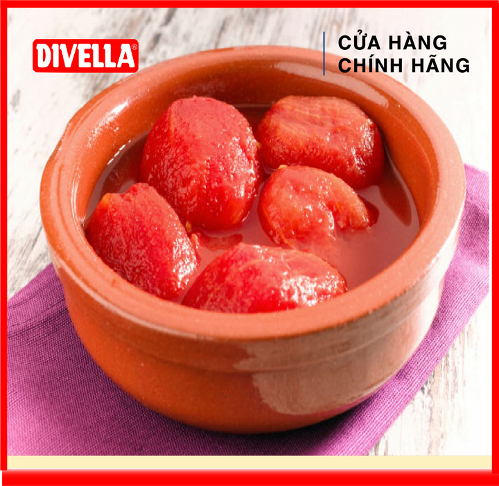 Cà chua bóc vỏ Divella 2.5kg