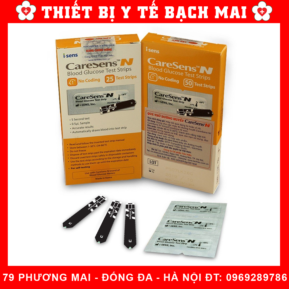 Que Thử Đường Huyết CareSens N