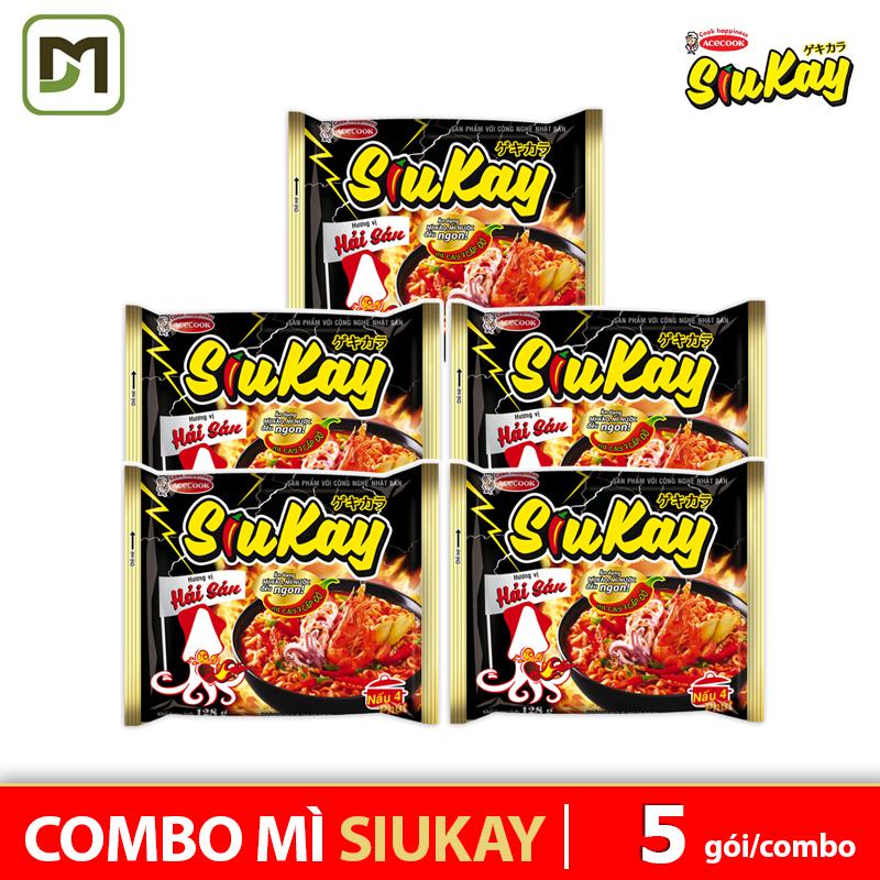 Mì SiuKay Hải Sản 128g combo 5 gói