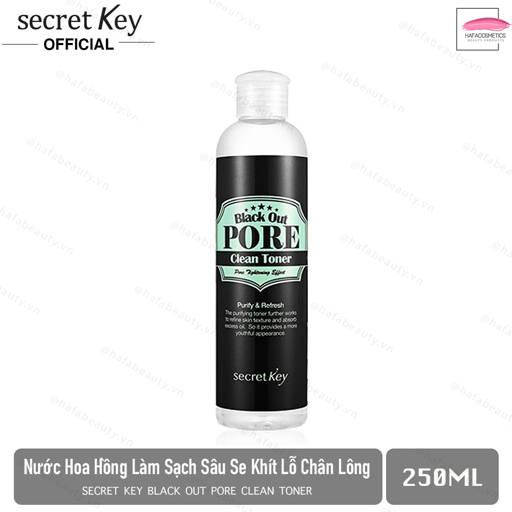 Nước Hoa Hồng Secret Key Black Out Pore Clean Toner 250ml