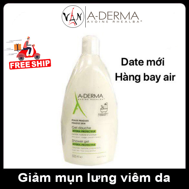 Sữa tắm trị mụn lưng ngực, trị viêm lỗ chân lông Aderma - 500ml