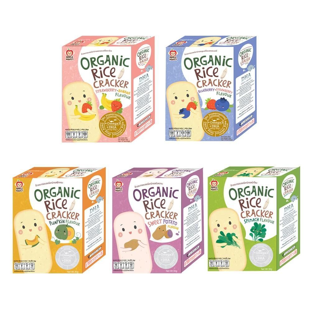 Bánh Gạo Organic Vị Dâu Chuối Bổ Sung Omega3 & DHA