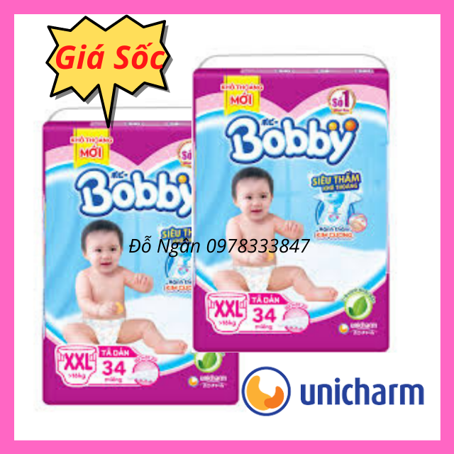 Tã dán Bobby XXL34 (trên 16kg)