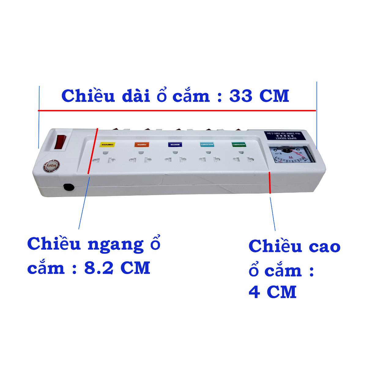 Ổ Cắm Điện Lioa 5OFSSA2.5-2