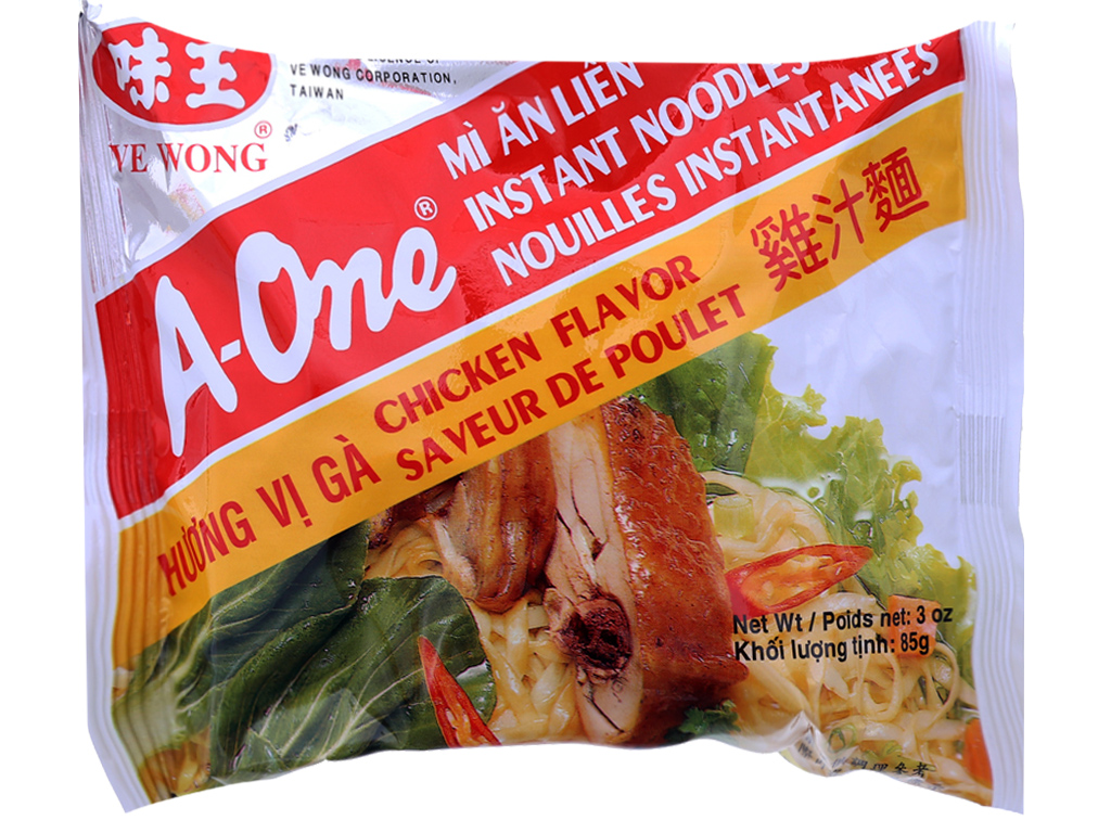 Mì A-One Hương Vị Gà 85g thùng 30 gói