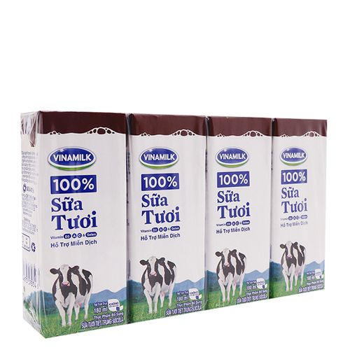 Sữa tươi tiệt trùng Vinamilk sôcôla 110ml lốc 4 hộp