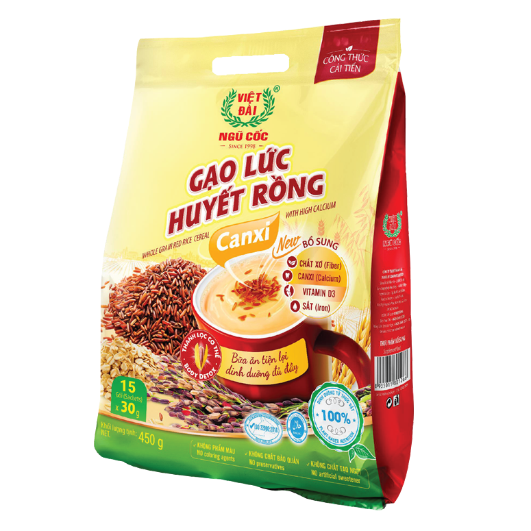 Gạo lức canxi Việt Đài bịch 450g