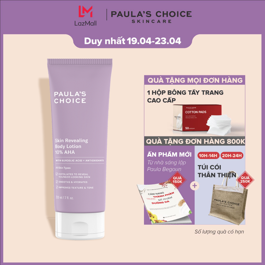 Dưỡng thể Paula's Choice Resist Skin Revealing Body Lotion 10% AHA 210ml