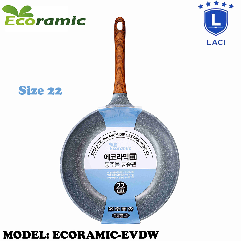 CHẢO CHỐNG DÍNH VÂN ĐÁ ECORAMIC EVDW-22IH