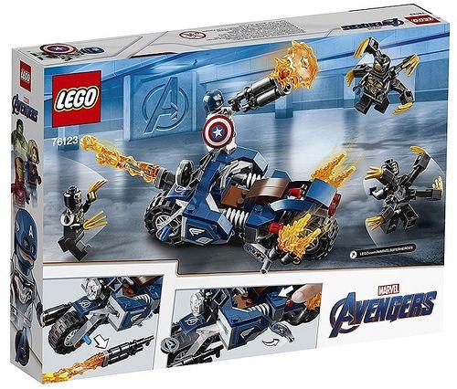Đồ chơi lắp ráp Lego Marvel Super Heroes 76123 - Xe Mô Tô Captain America Đại Chiến Outrider