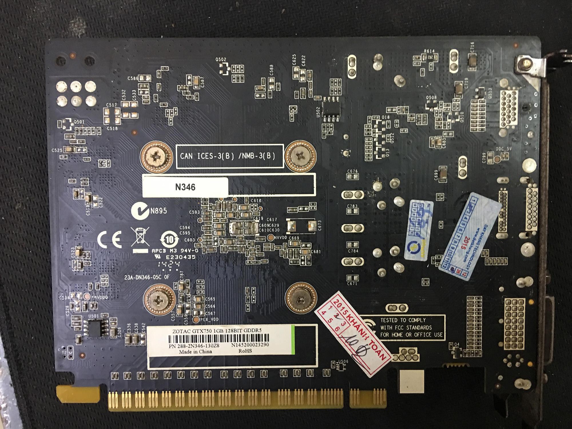 VGA ZOTAC GTX-750 1GB DDR5