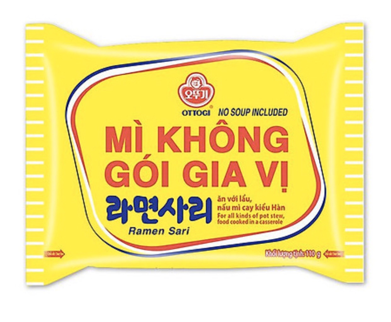 Mì Không Vị Ottogi 110g combo 5 gói