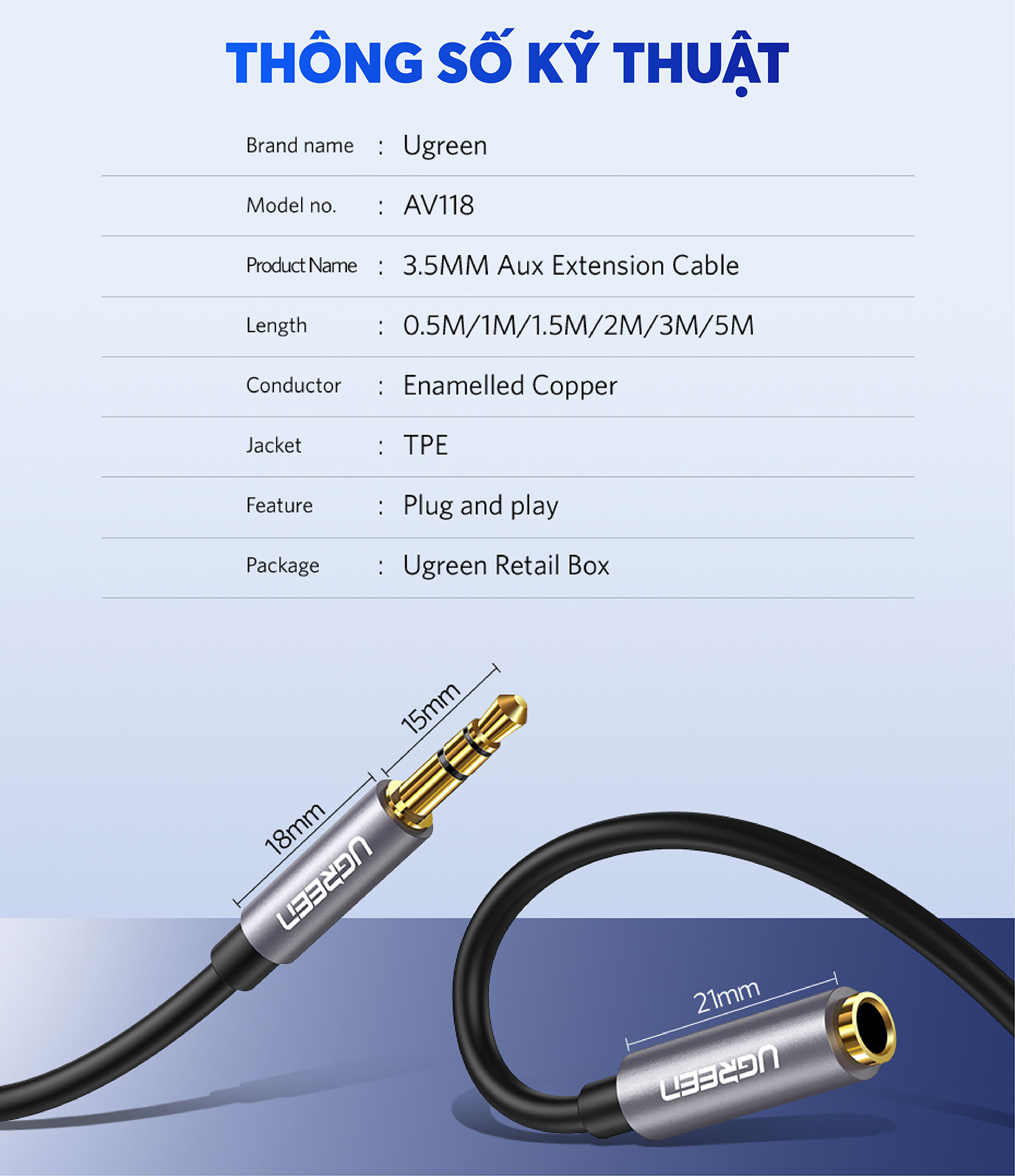 Cable Audio Ugreen 40673