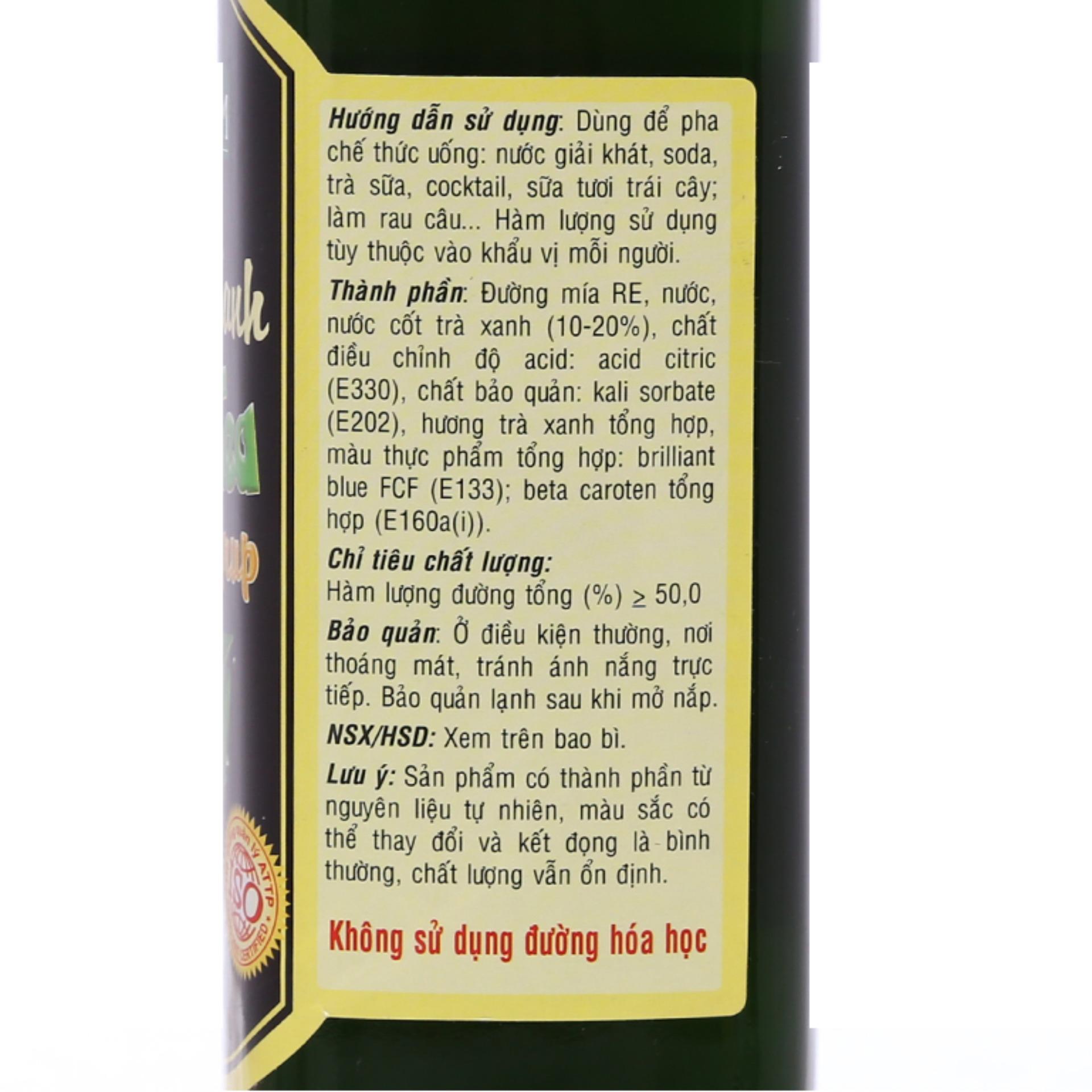 Siro Golden Farm trà xanh 520ml
