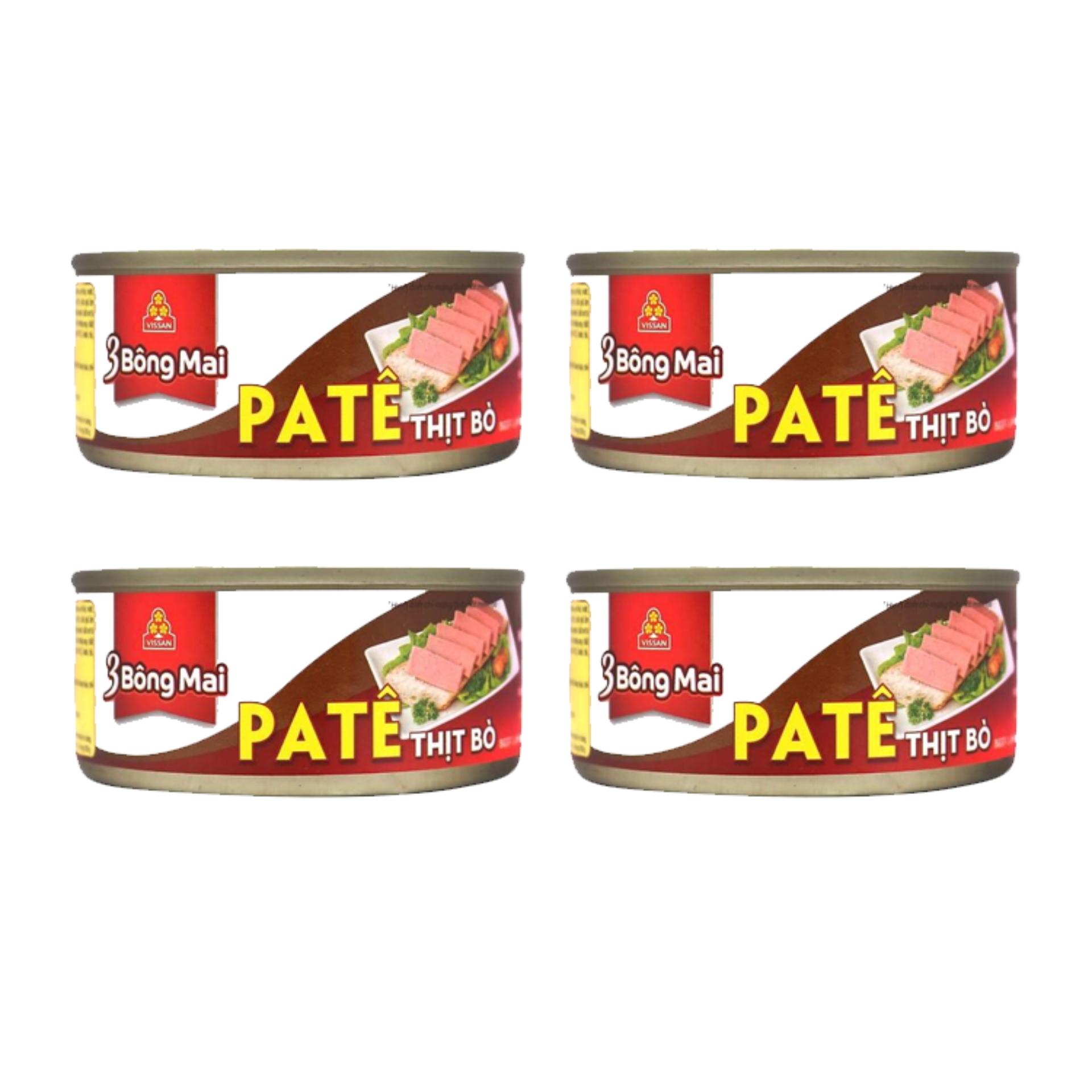 Combo 4 hộp Pate Bò 3 Bông Mai