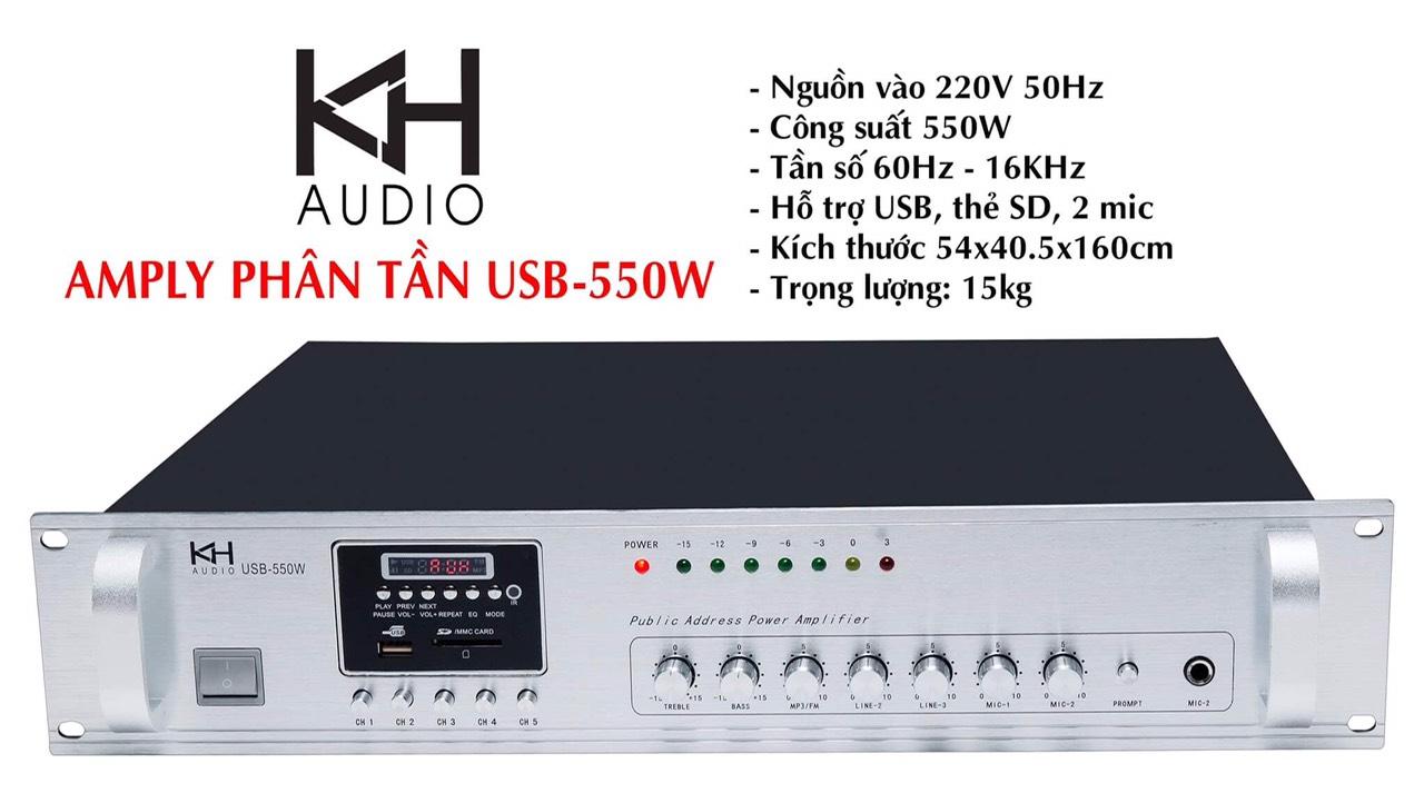 Amply phân tần KH550W-USB