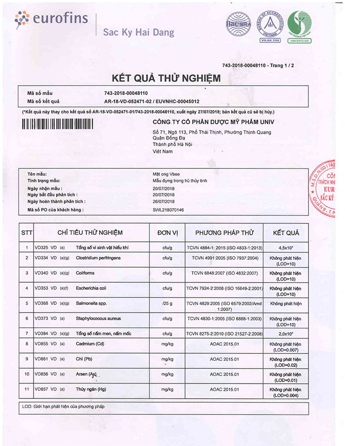 Mật ong VBEE 50ml