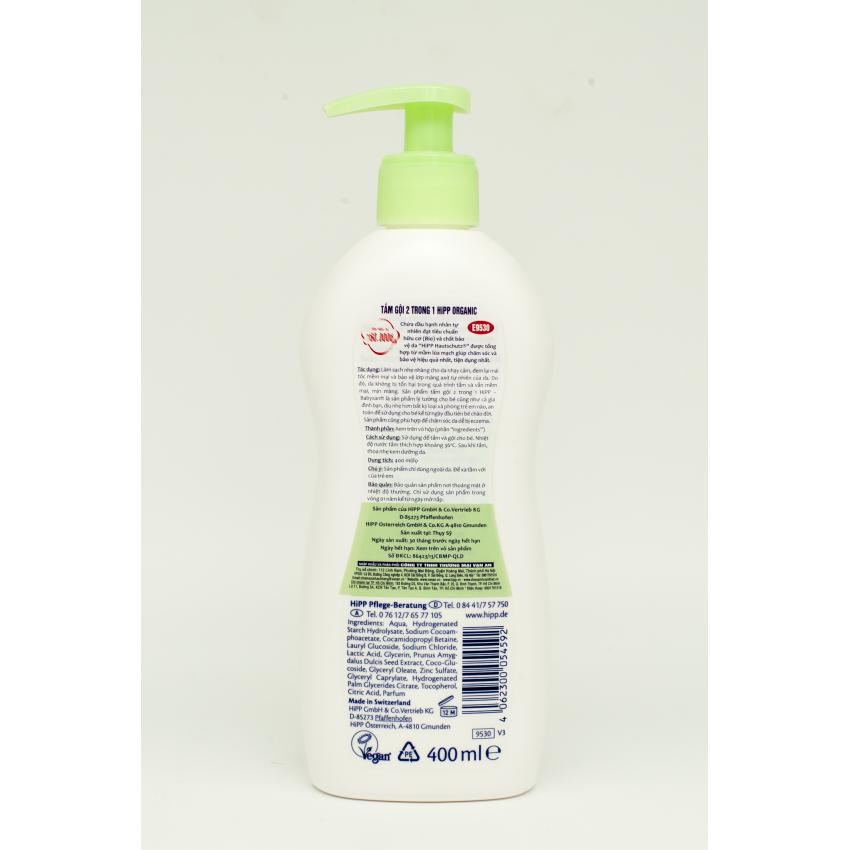 Sữa tắm gội 2 trong 1 Hipp 400ml