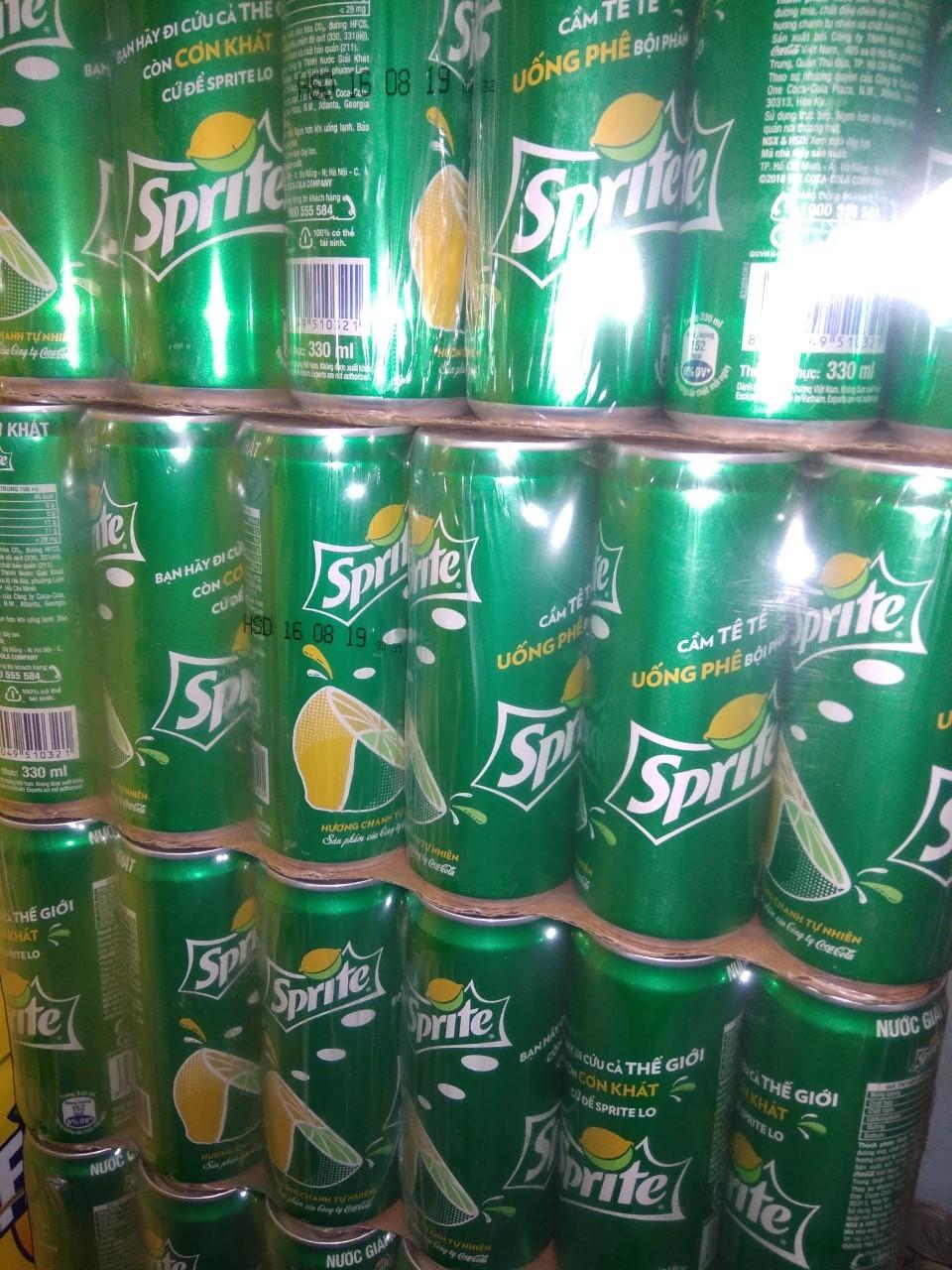 Nước ngọt Sprite 330ml Thùng 24 lon