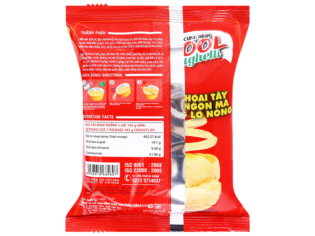 Thùng 30 gói mì trộn Cung Đình Kool Spaghetti 100g
