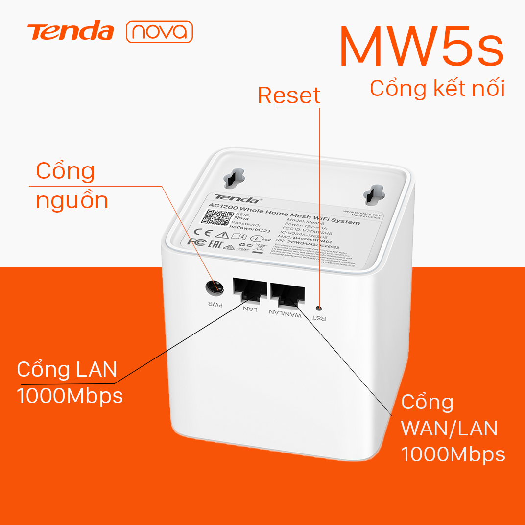 Router Wifi Tenda NOVA MW5S (3 Pack)