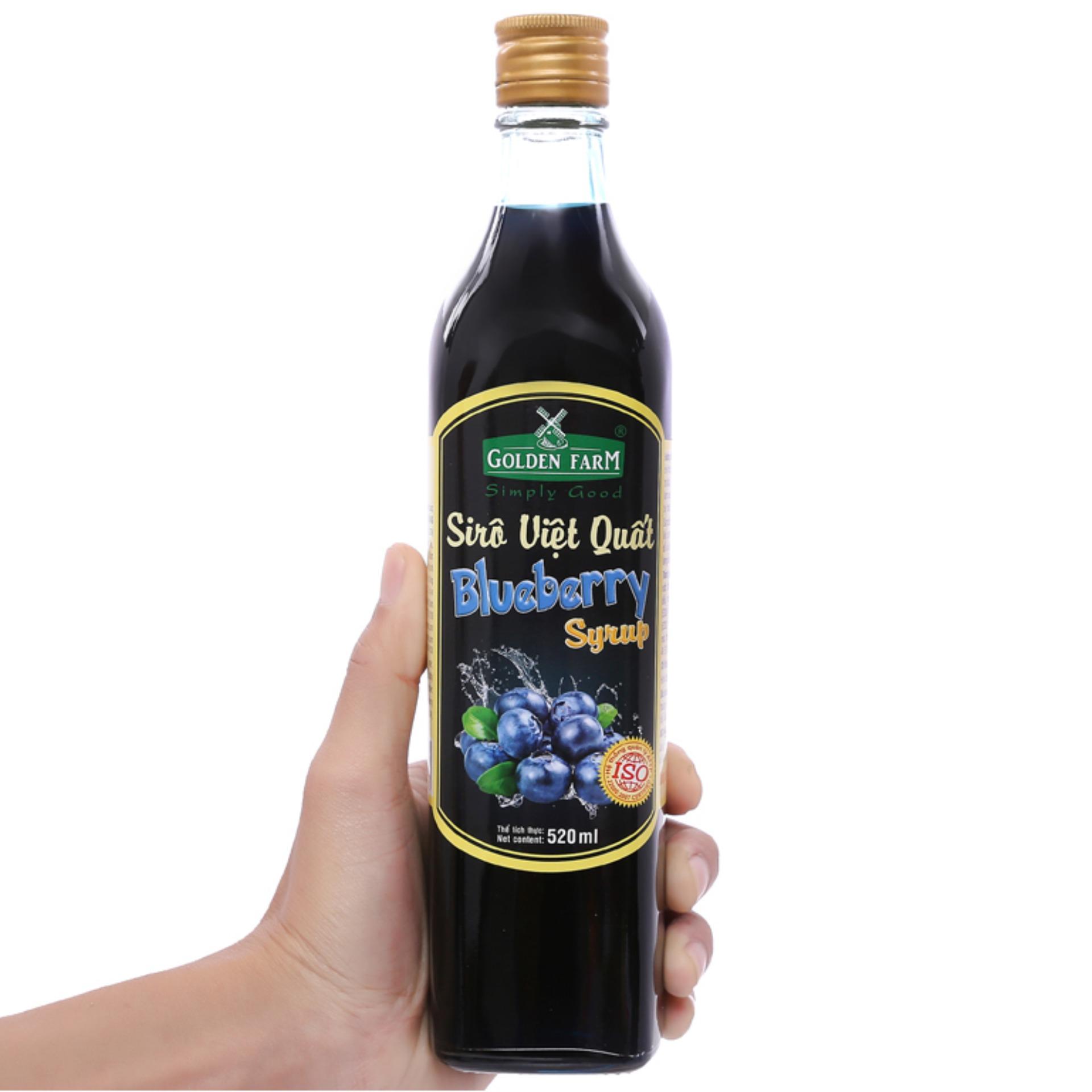 Sirô Golden Farm việt quất 520ml