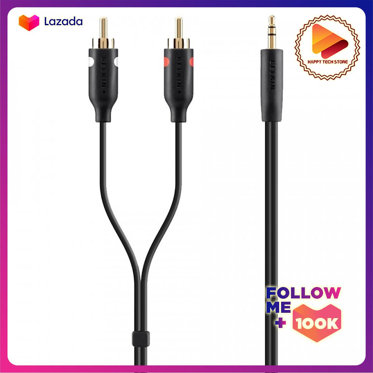 Cáp Aux To RCA, Gold Plate Connector Belkin F3Y116BT2M