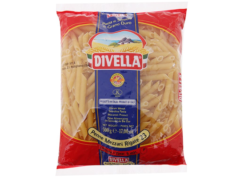 Nui ống xéo Divella Penne 23