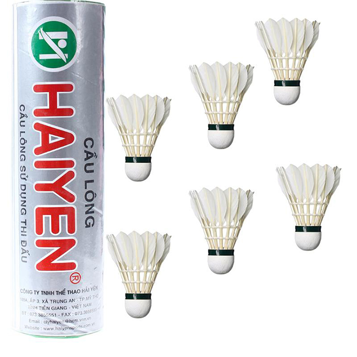 QUẢ CẦU LÔNG HỘP BẠC 6 QUẢ HẢI YẾN HB06