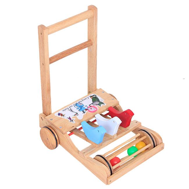 Xe tập đi bằng gỗ có bóng lăn