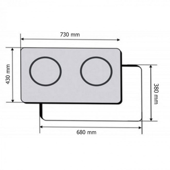 Bếp gas âm Capri CR-208KT đôi