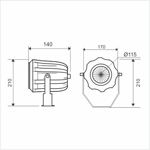 Đèn pha không thấm nước Paragon POLT2065L - 20W