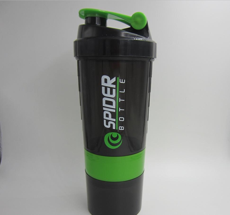 BÌNH LẮC TẬP GYM 3 NGĂN SPIDER 600ML