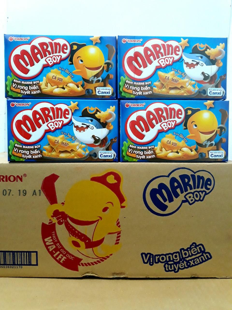 Thùng 20 gói bánh cá marine boy 35g