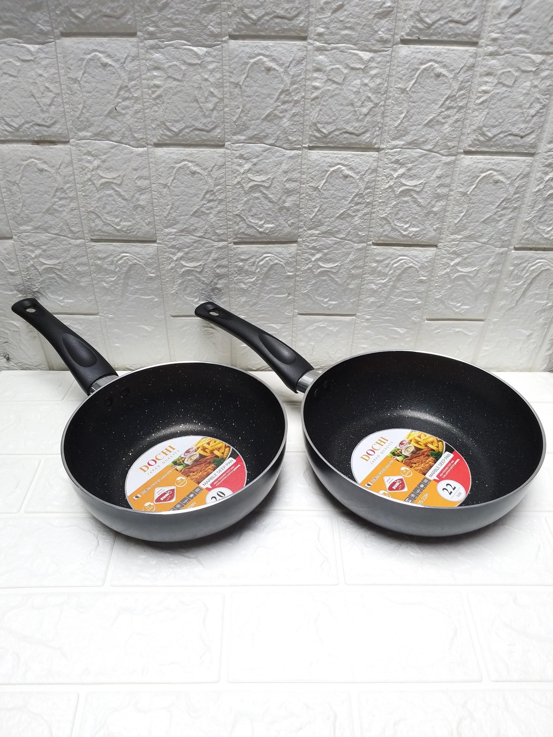 Chảo vân đá sâu lòng DOCHI Nhật Bản đáy từ 22cm