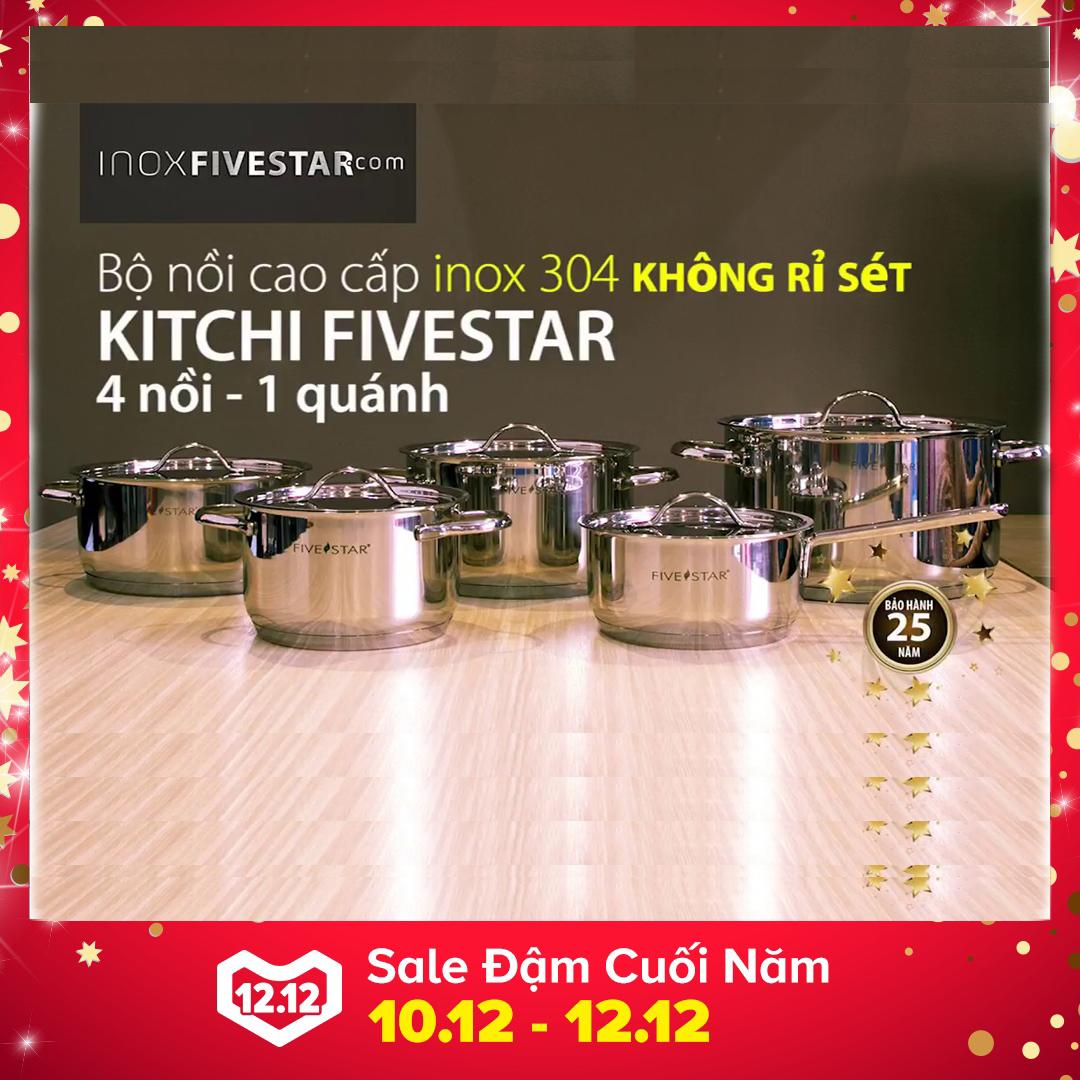 Bộ nồi FiveStar Oval 5 chiếc