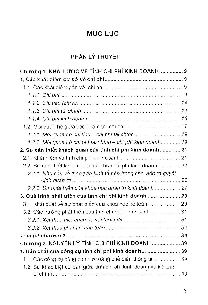 Giáo trình tính chi phí kinh doanh